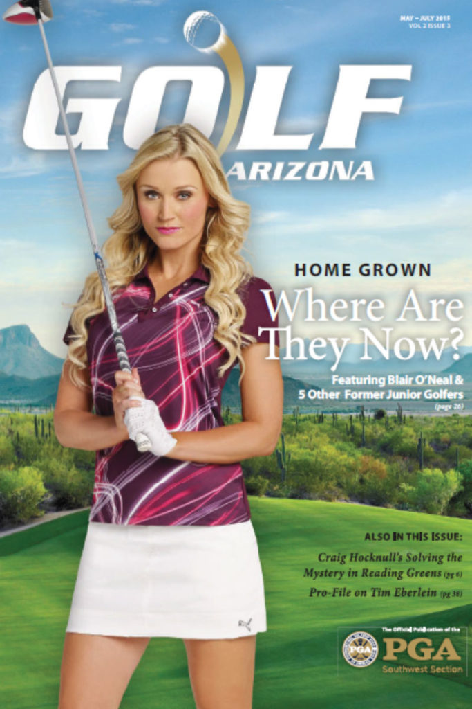 Blair O'Neal on the cover of Golf Arizona magazine May 2015