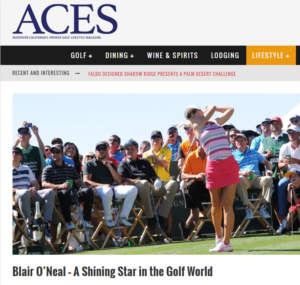 Official website of golfer, model and TV personality Blair O’Neal